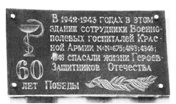 Мемориальная доска Мемориальная доска